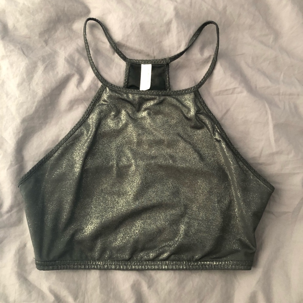 Free People - Foil Print Bonita Bra Silver